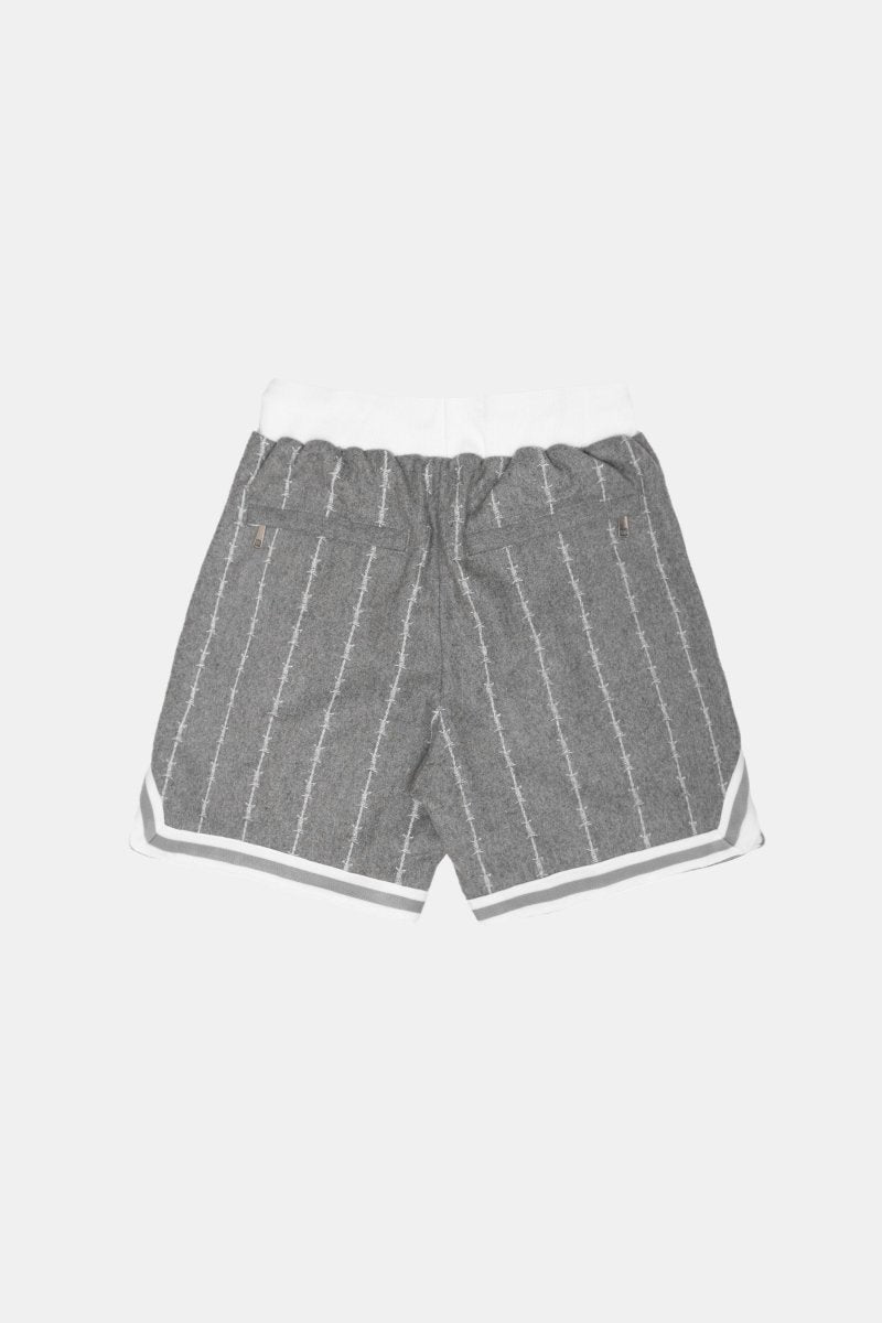 WOOL BARBSTRIPE LUXURY SHORTS (GRAY)