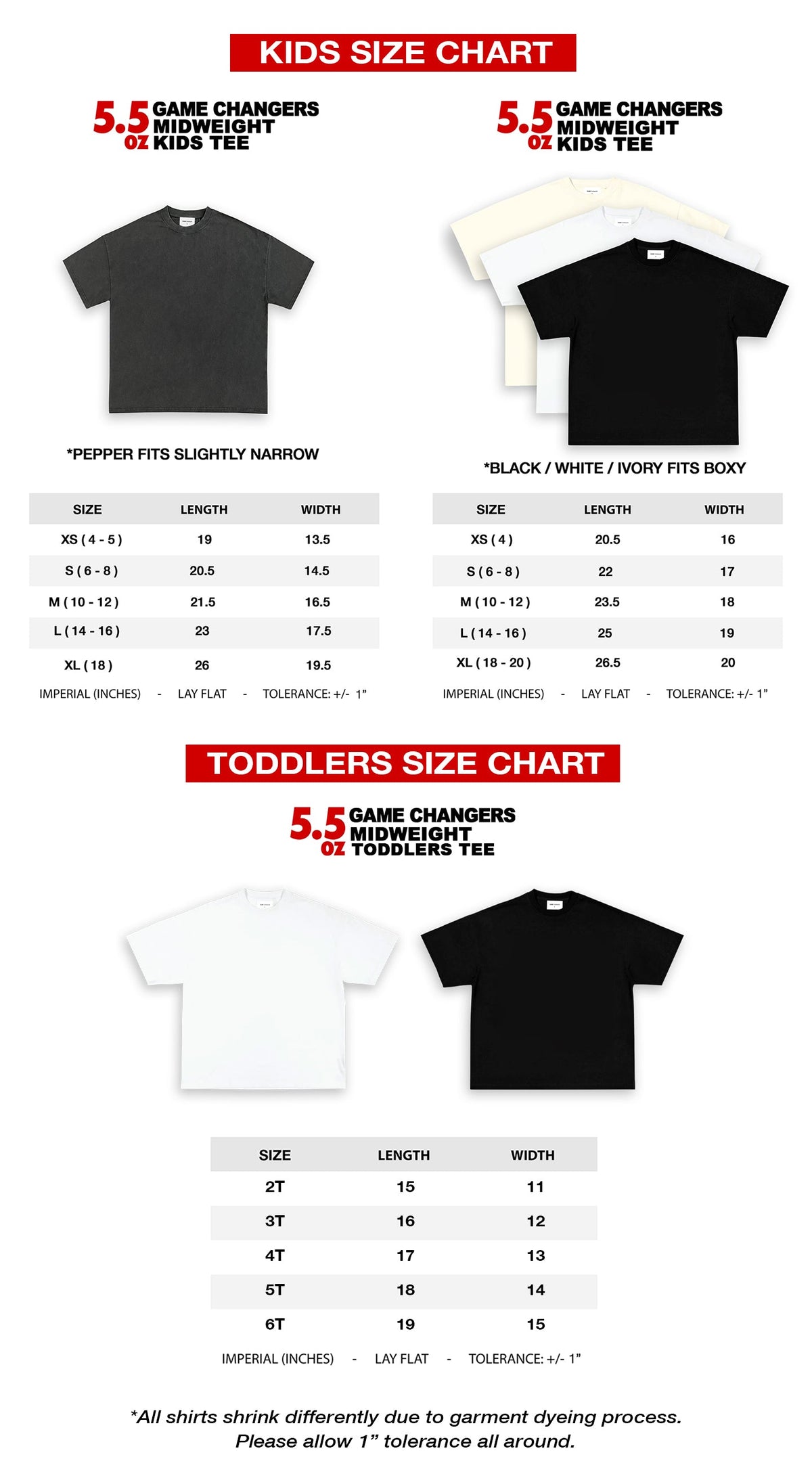 KIDS SIZE DESIGN REQUEST (FRONT & BACK PRINT) - [DS]