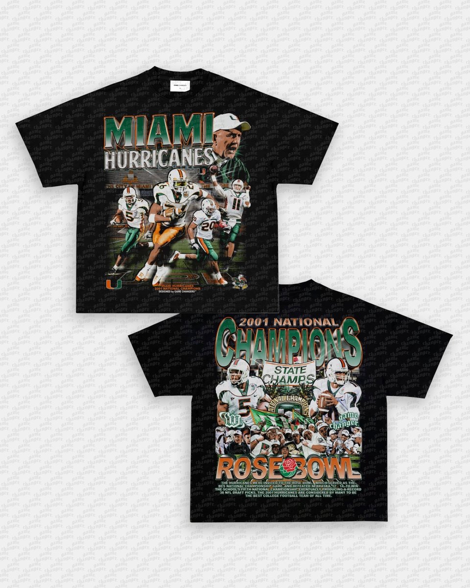 2001 NATIONAL CHAMPS - MIAMI TEE - [DS]