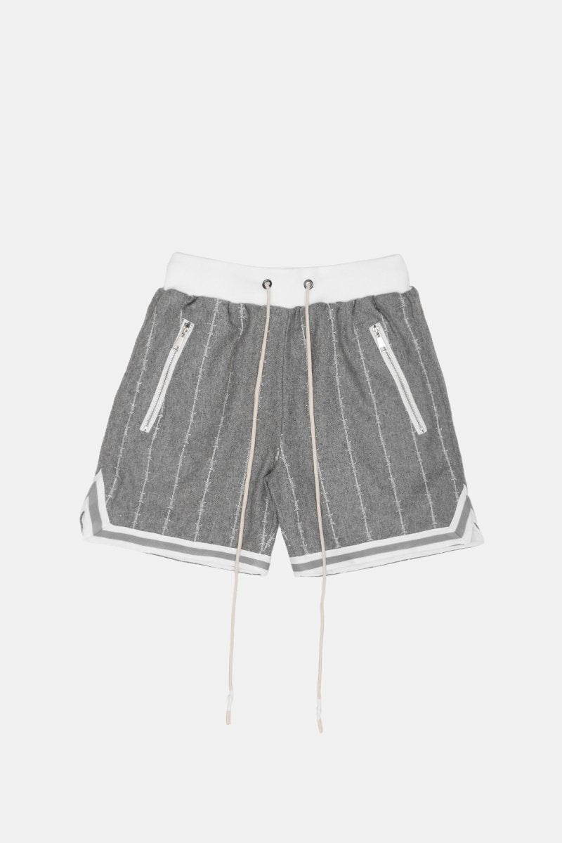 WOOL BARBSTRIPE LUXURY SHORTS (GRAY)