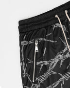 BARBED WIRE SHORTS (BLACK)