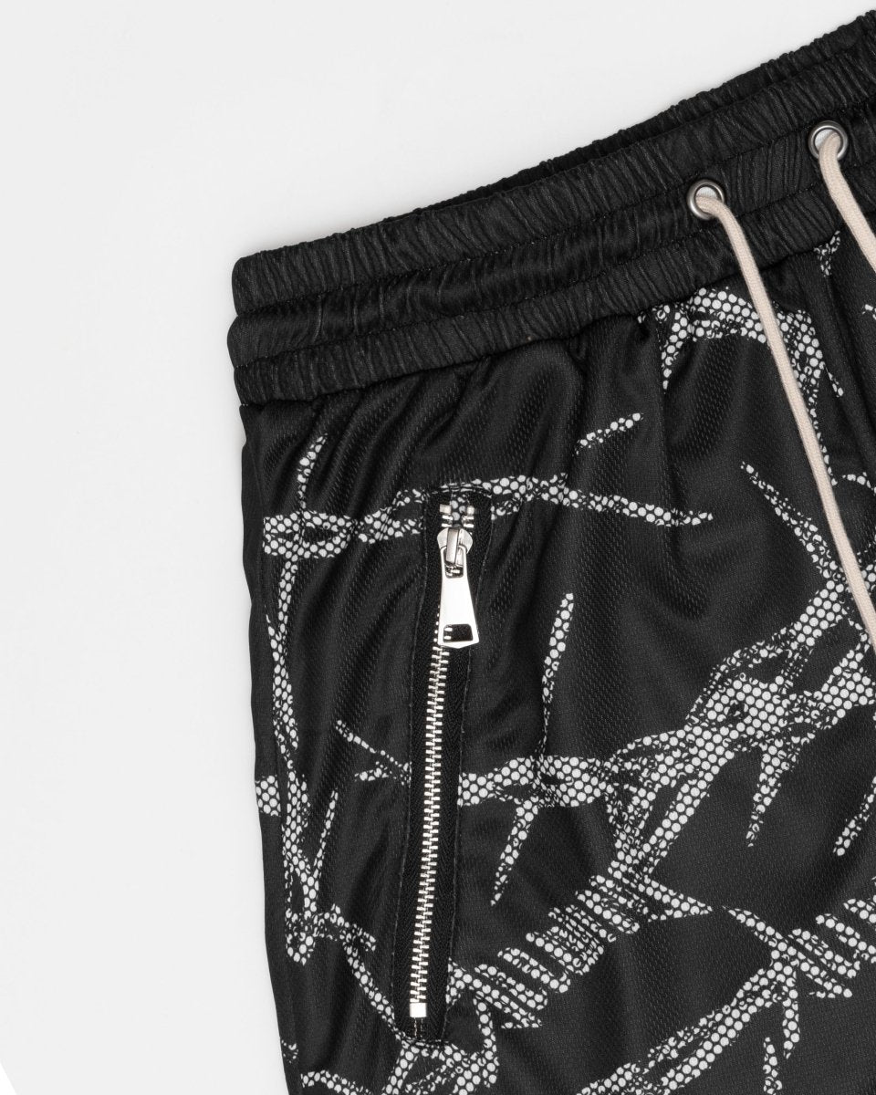 BARBED WIRE SHORTS (BLACK)