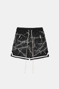 BARBED WIRE SHORTS (BLACK)