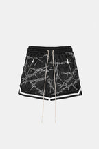 BARBED WIRE SHORTS (BLACK)