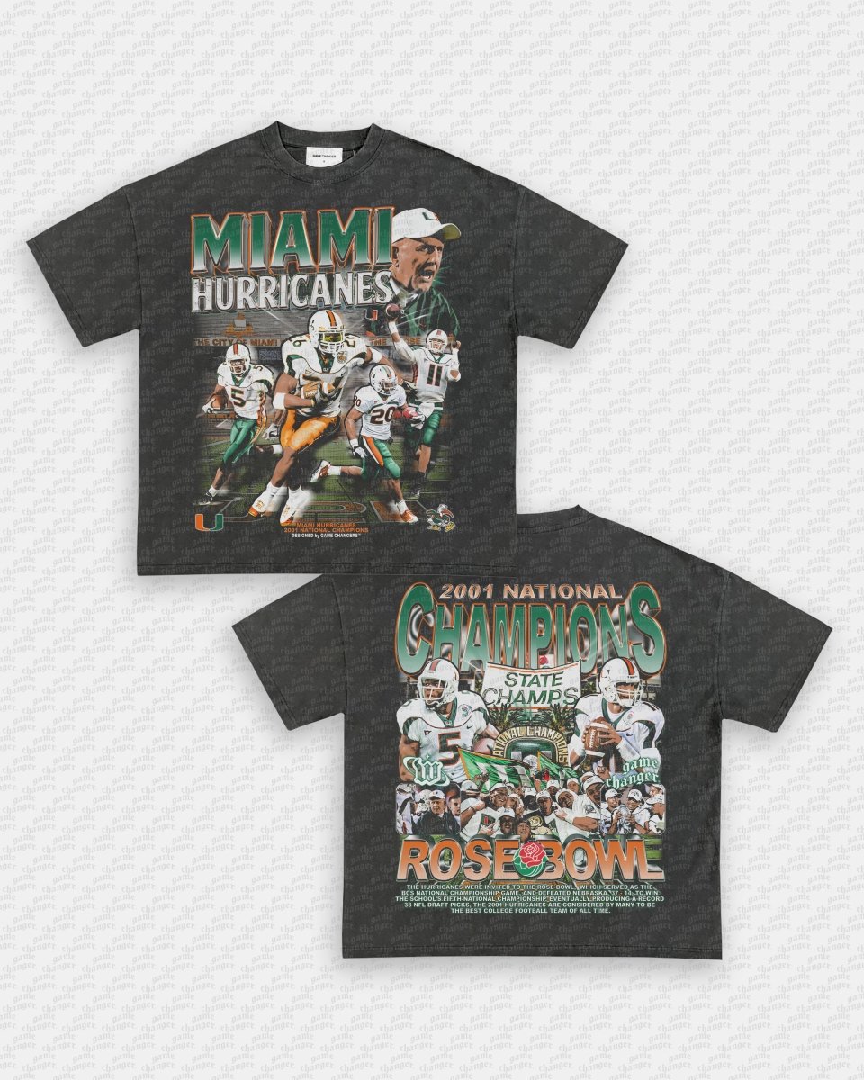 2001 NATIONAL CHAMPS - MIAMI TEE - [DS]