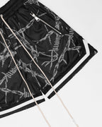 BARBED WIRE SHORTS (BLACK)