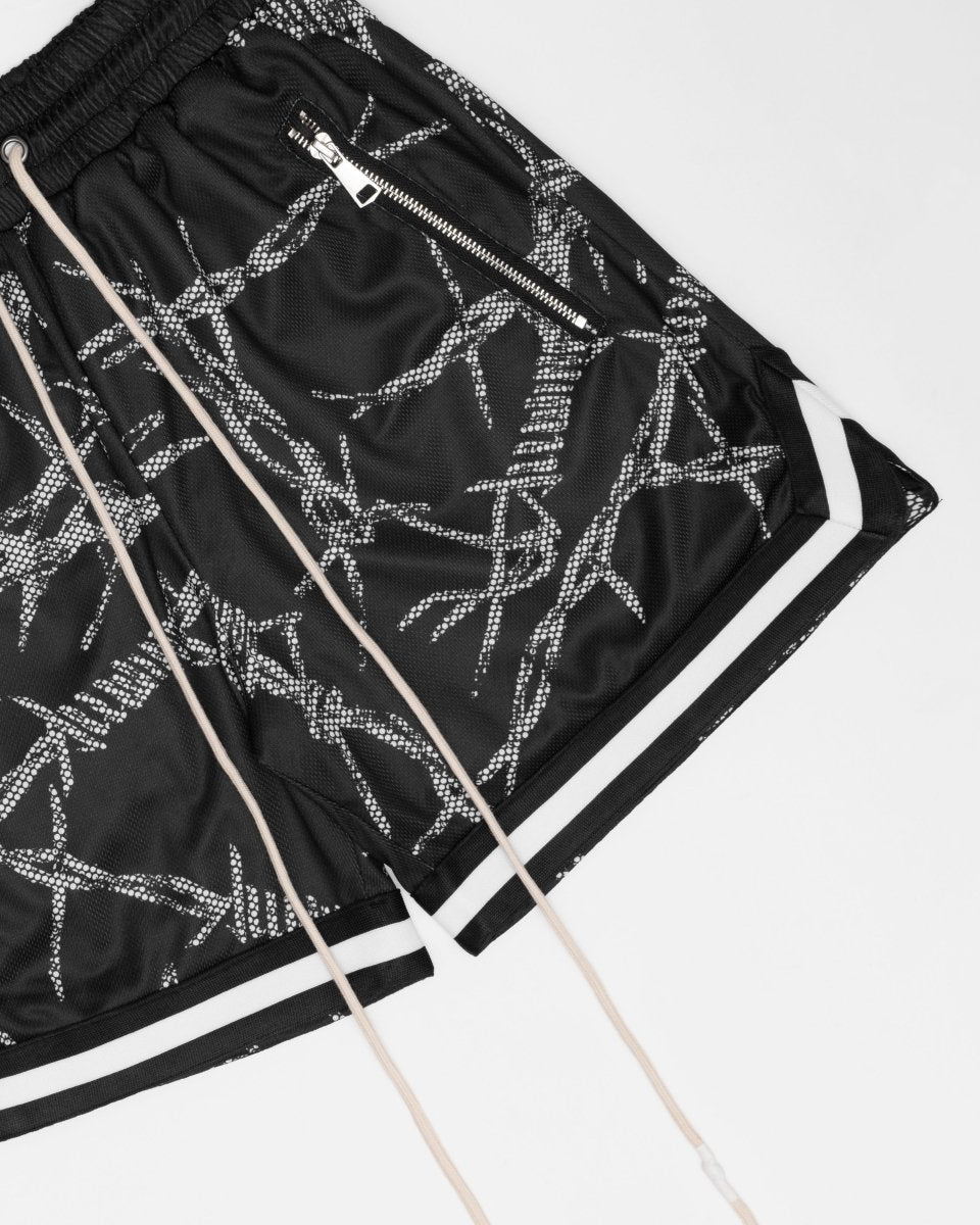 BARBED WIRE SHORTS (BLACK)